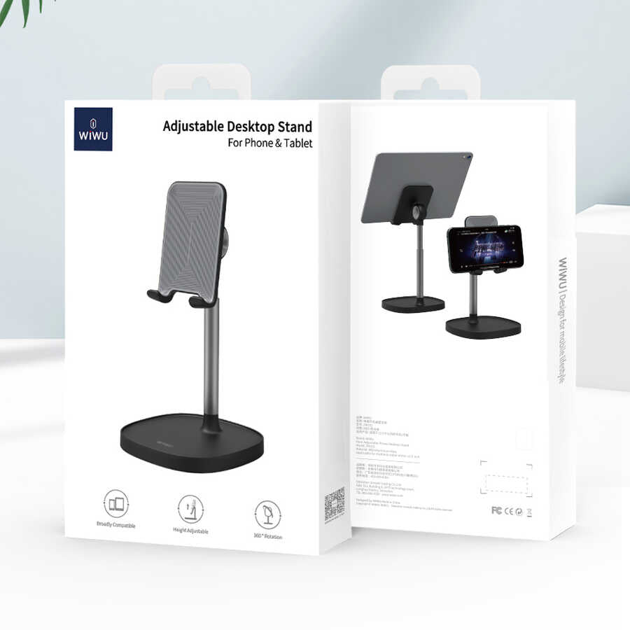 Wiwu ZM101 Tablet - Telefon Standı Siyah