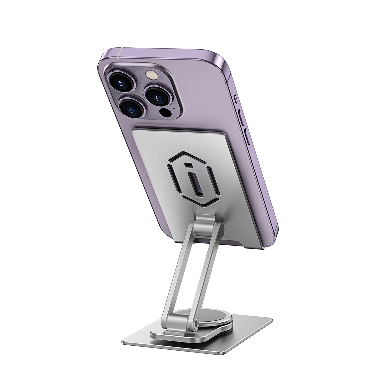 Wiwu ZM107 Taşınabilir Katlanabilir 360 Dönebilen Metal Telefon ve Tablet Standı Gümüş