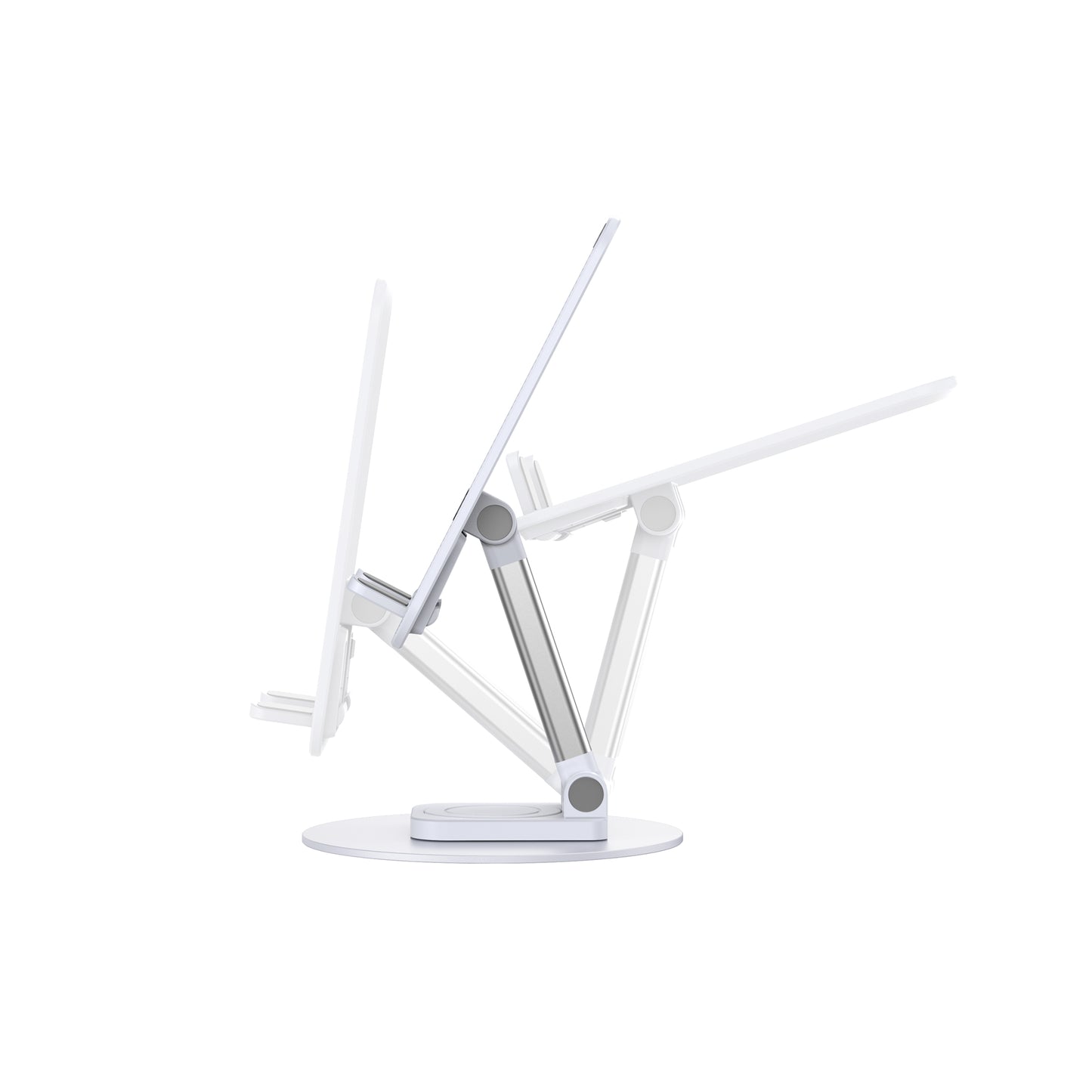 Wiwu ZM109 Taşınabilir Katlanabilir 360 Dönebilen Metal Telefon ve Tablet Standı Beyaz