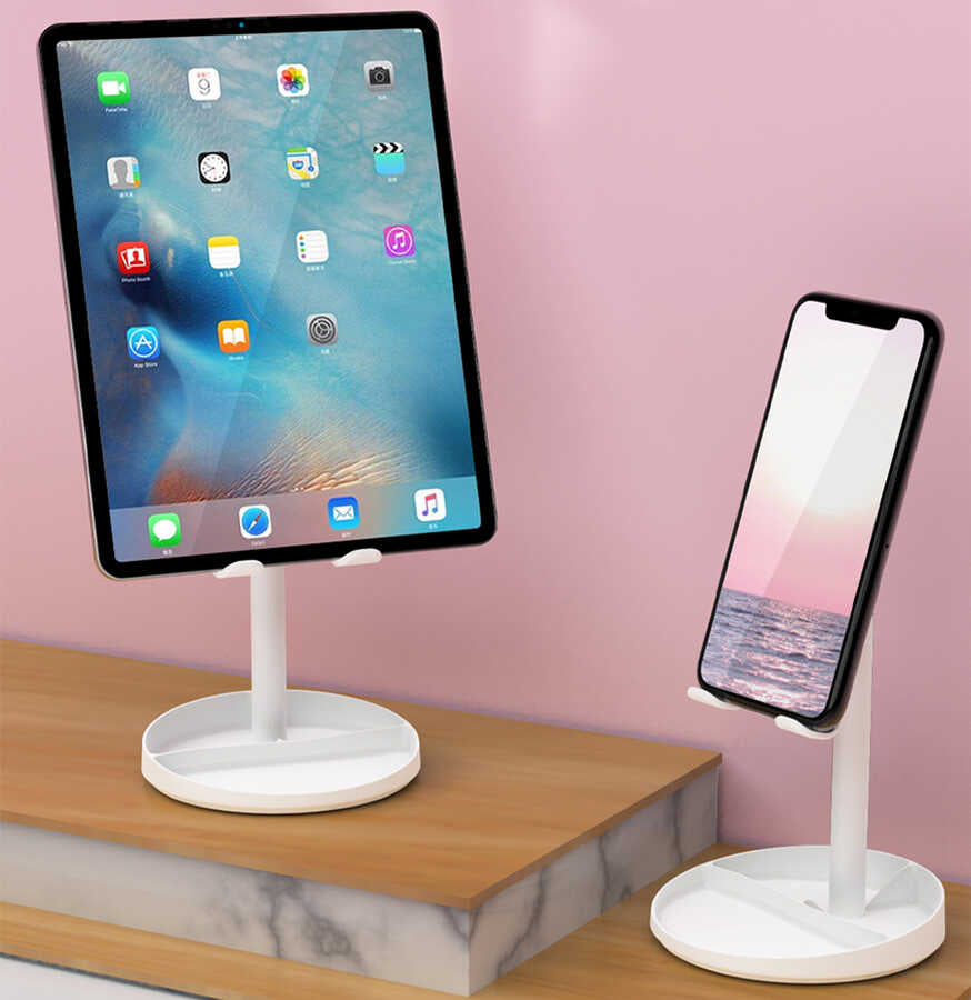 Wiwu ZM201 Aynalı Tablet - Telefon Standı Beyaz