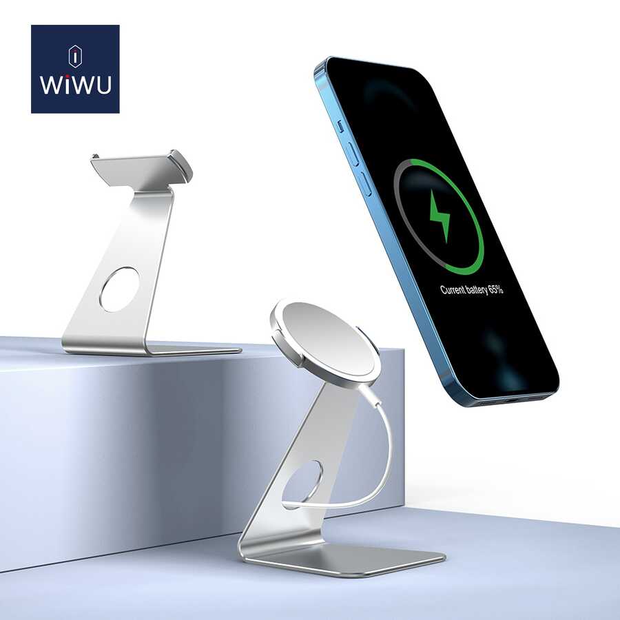 Wiwu ZM303 M-safe Şarj Standı Gümüş