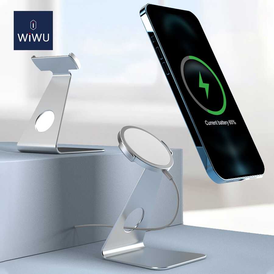 Wiwu ZM303 M-safe Şarj Standı Gümüş