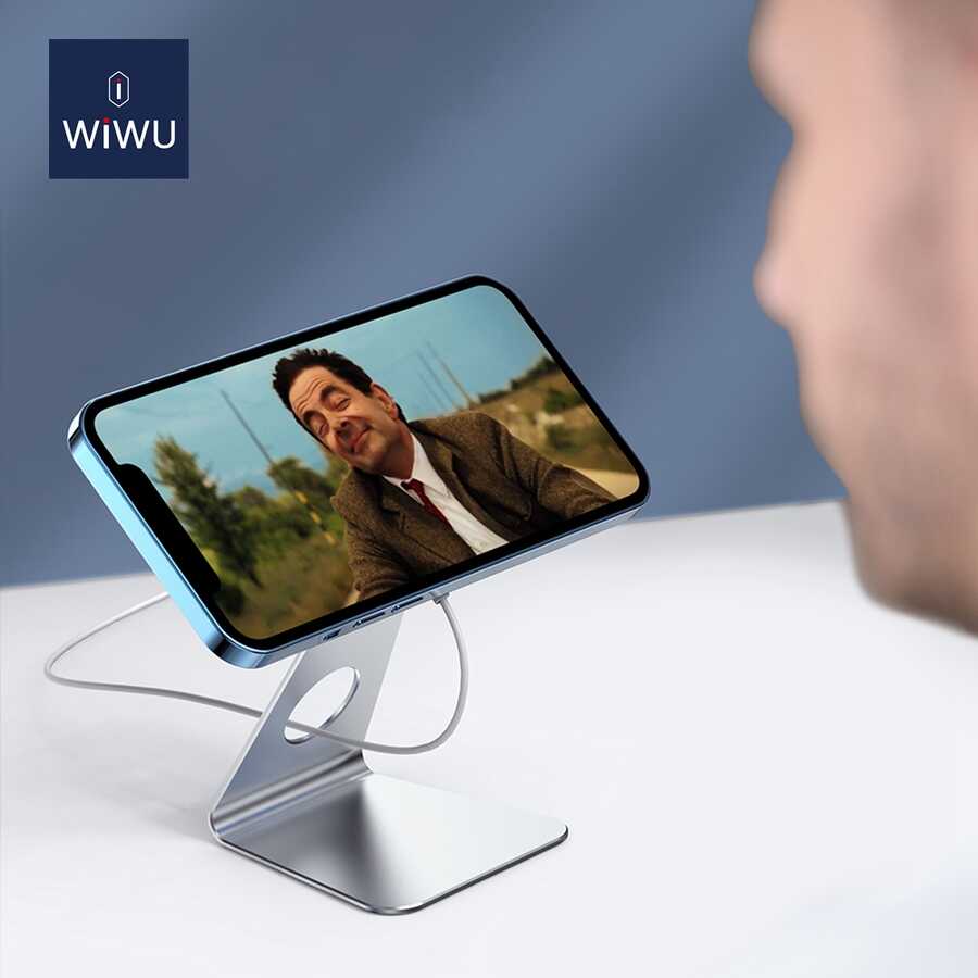 Wiwu ZM303 M-safe Şarj Standı Gümüş