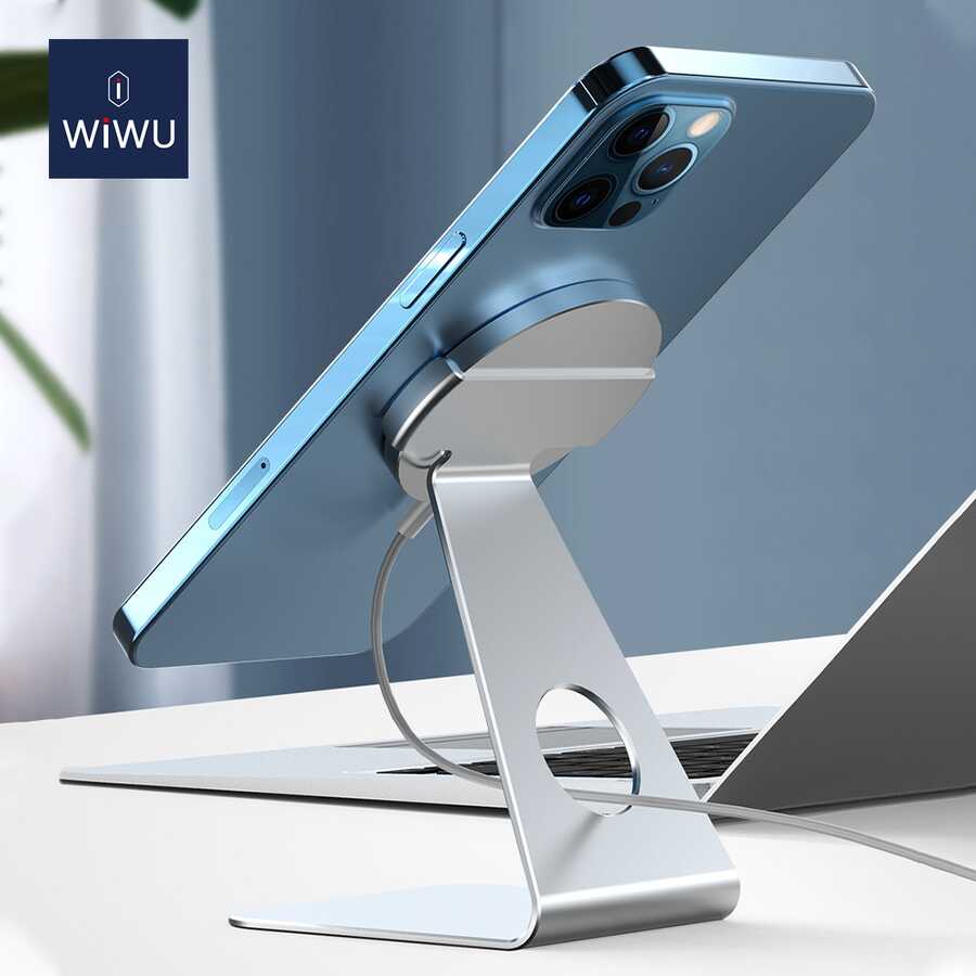 Wiwu ZM303 M-safe Şarj Standı Gümüş