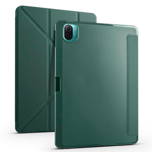 Xiaomi Mi Pad 5 Kılıf Zore Tri Folding Kalem Bölmeli Standlı Kılıf Mor