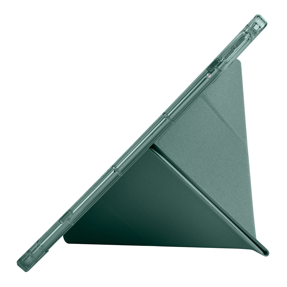 Xiaomi Redmi K Pad Kılıf Zore Tri Folding Kalem Bölmeli Standlı Kılıf Koyu Yeşil