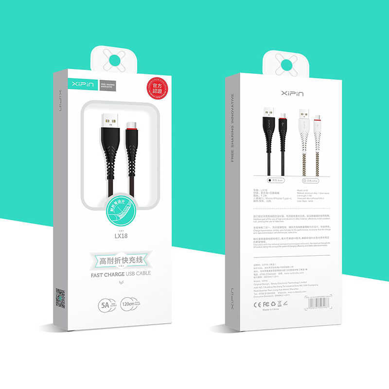 Xipin LX18 Type-C Usb Kablo 1.2M Beyaz