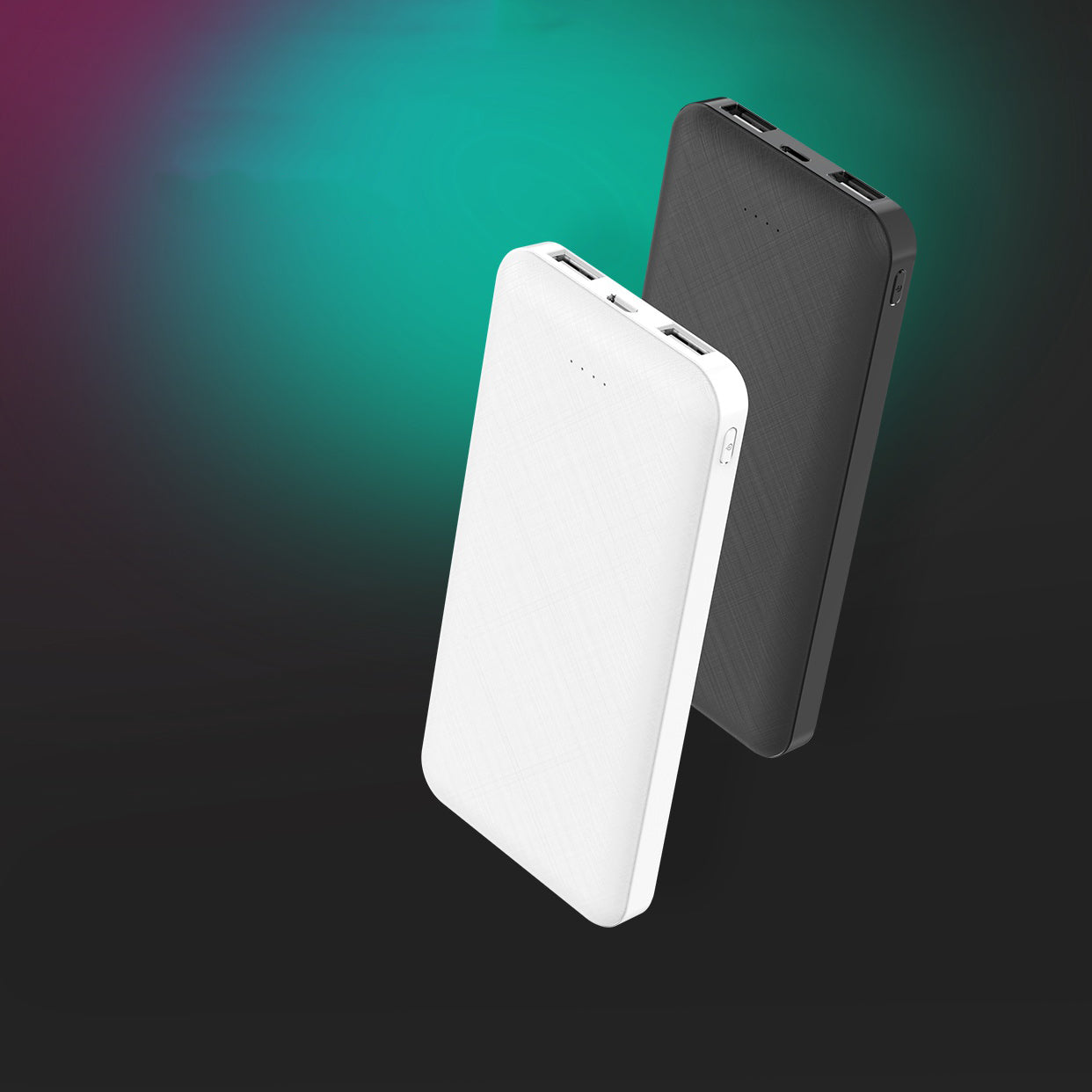 Xipin PX102 Hızlı Şarj Özellikli LED Göstergeli Dual USB Taşınabilir Akıllı Powerbank 10000mAh Beyaz