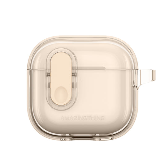 Apple Airpods 4 Amazingthing Magnetik Kilit Tasarımlı Minimal Serisi Kılıf Desert Titanyum