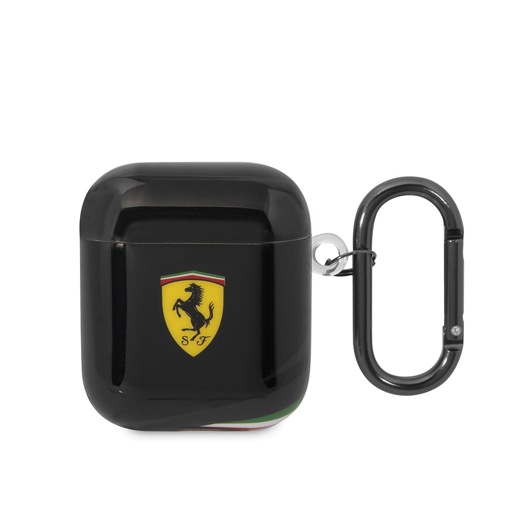 Apple Airpods Kılıf Ferrari Orjinal Lisanslı IML Baskılı Klasik Logolu TPU Kılıf