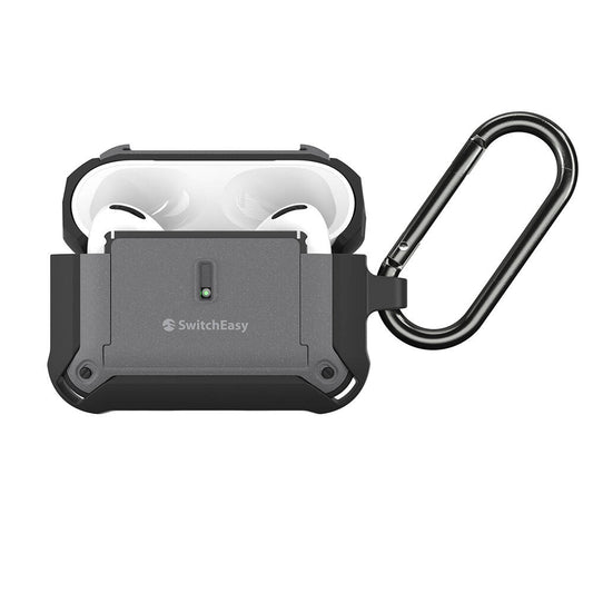 Apple Airpods Pro 2 Kılıf Askılı Sağlam Tasarımlı Lisanslı Switcheasy Guardian Kapak Gri