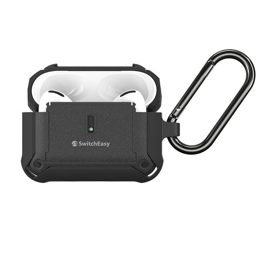 Apple Airpods Pro 2 Kılıf Askılı Sağlam Tasarımlı Lisanslı Switcheasy Guardian Kapak Siyah