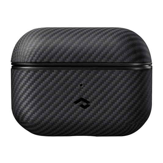 Apple Airpods Pro 2 Kılıf M-safe Şarj Özellikli 600D Aramid Fiber Pitaka Classic Serisi Black-Grey Twill Kılıf Siyah-Gri