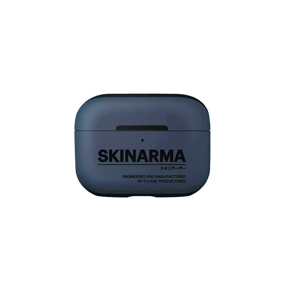 Apple Airpods Pro 2 Kılıf SkinArma PU Deri Tasarım Spunk Kılıf Mavi