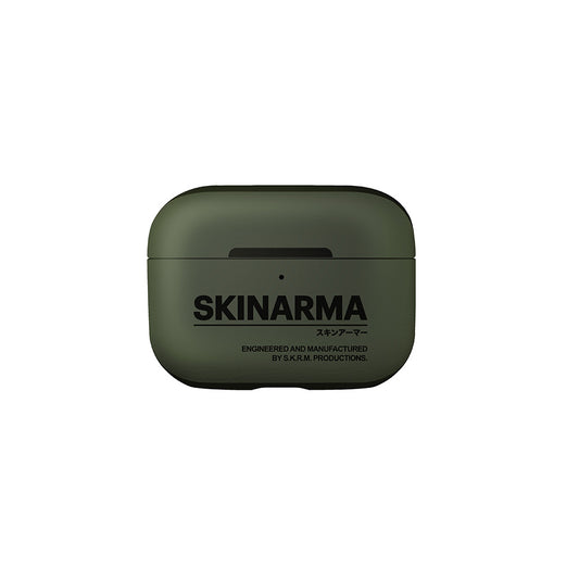Apple Airpods Pro 2 Kılıf SkinArma PU Deri Tasarım Spunk Kılıf Koyu Yeşil