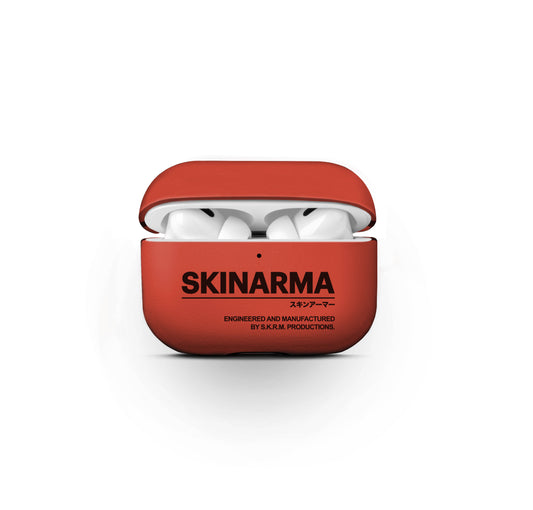 Apple Airpods Pro 2 Kılıf SkinArma PU Deri Tasarım Spunk Kılıf Turuncu