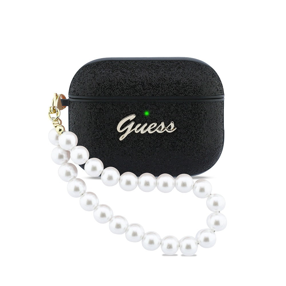 Apple Airpods Pro 3 Kılıf Guess Glitter İnci Bilek Askılı Kapak