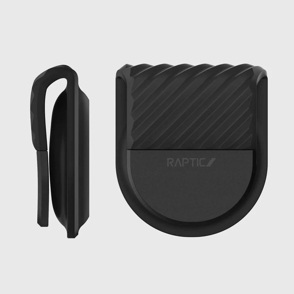 Apple Airtag Raptic Anchor Serisi Klipsli Airtag Kılıfı Siyah