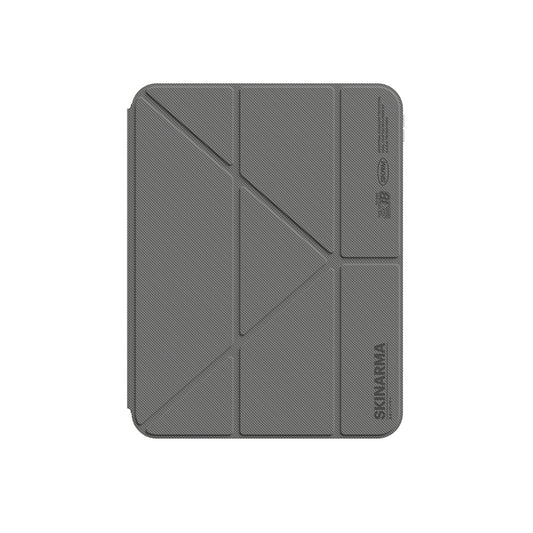 Apple iPad 11.Nesil 2025 Kılıf Skinarma Kalemlikli Arkası Şeffaf Standlı Magnetik Zeta Kılıf