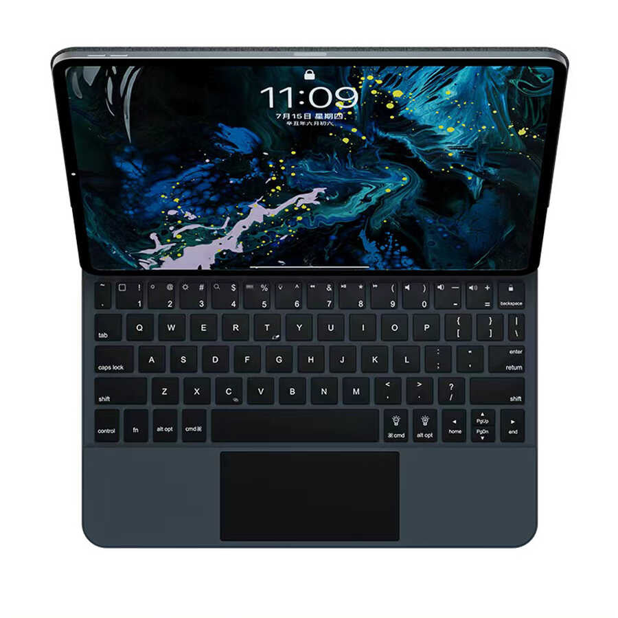 Apple iPad Air 11 2024 Wiwu Magic Keyboard Siyah