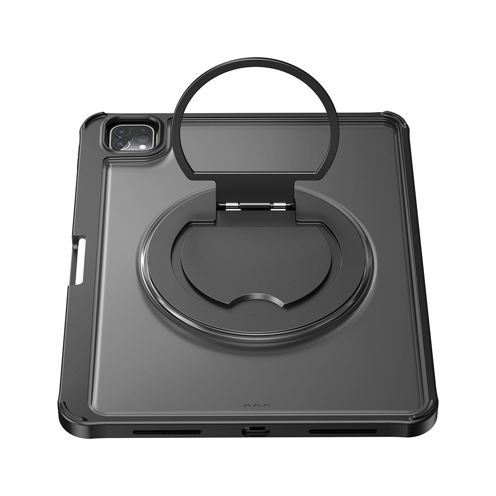 Apple iPad Air 11 2024 Wiwu MK-007 Combo Pro Kalem Bölmeli Klavyeli Standlı Kılıf Siyah