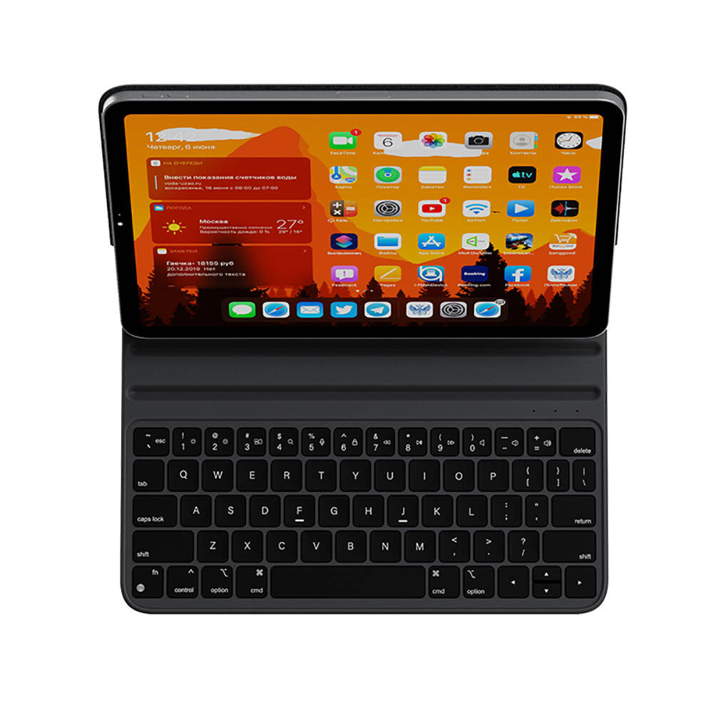 Apple iPad Air 11 2025 M3 Wiwu F16 Klavyeli Standlı Magnetik Kılıf Siyah