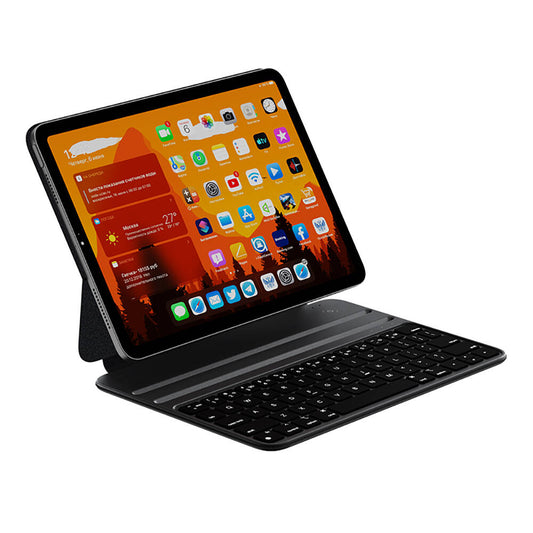 Apple iPad Air 11 2025 M3 Wiwu F16 Klavyeli Standlı Magnetik Kılıf Siyah