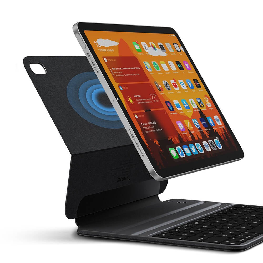 Apple iPad Air 11 2025 M3 Wiwu F16 Klavyeli Standlı Magnetik Kılıf Siyah
