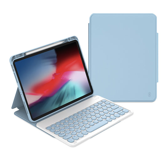 Apple iPad Air 11 2025 M3 Wiwu Protective Gizli Kalem Bölmeli Klavyeli Kılıf Mavi