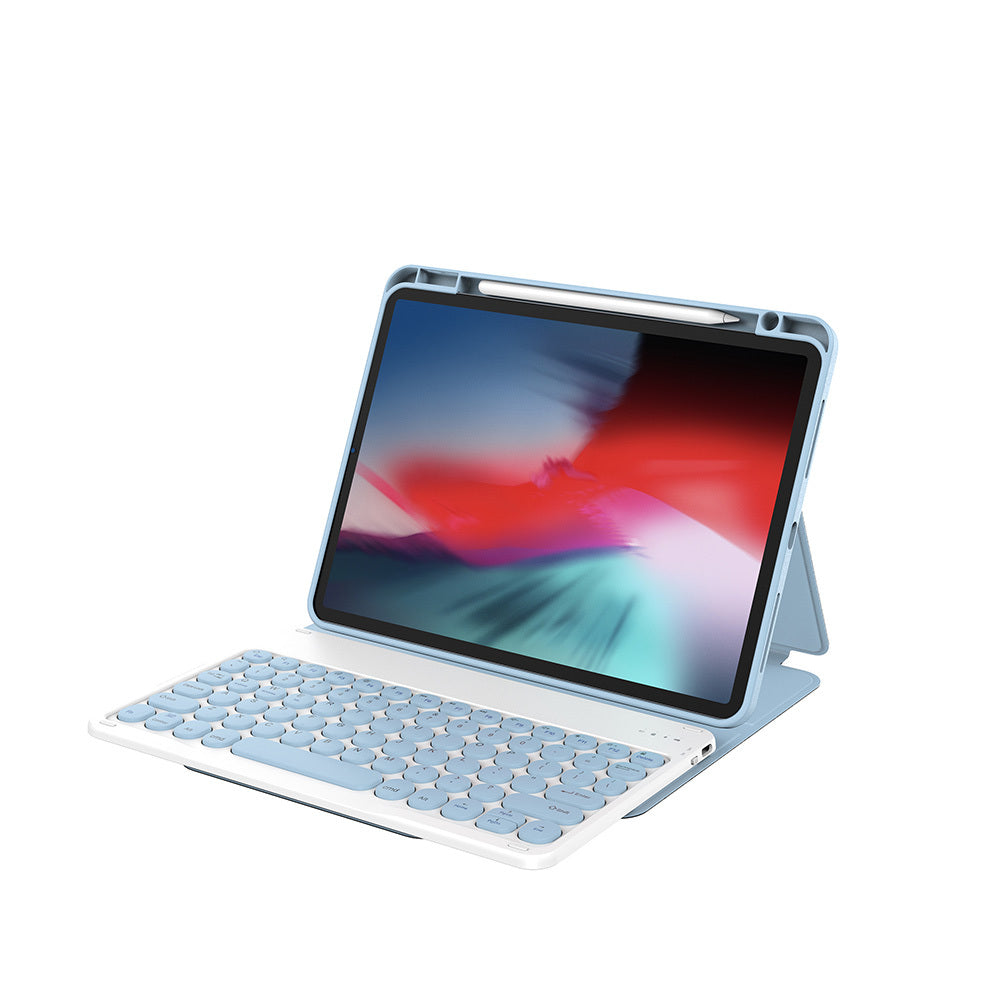 Apple iPad Air 11 2025 M3 Wiwu Protective Gizli Kalem Bölmeli Klavyeli Kılıf Mavi