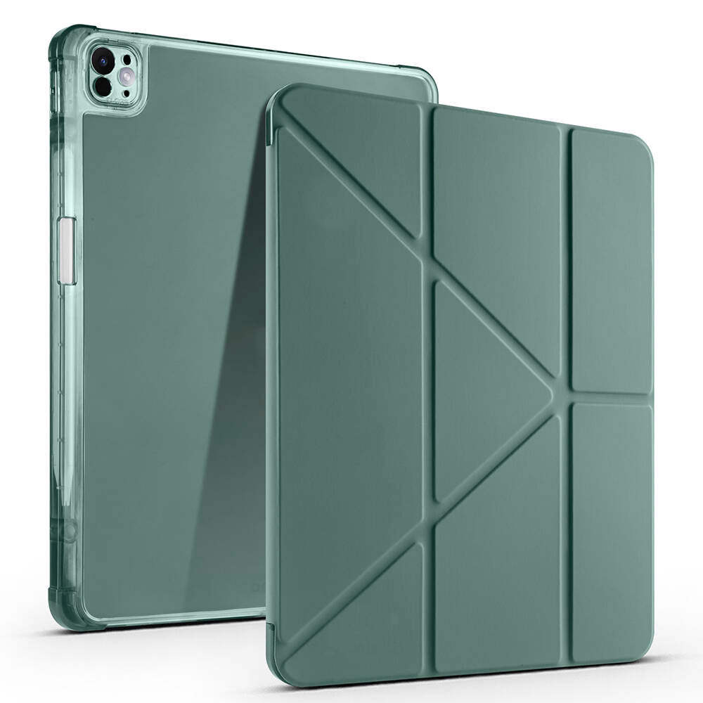 Apple iPad Air 13 2025 M3 Kılıf Zore Tri Folding Kalem Bölmeli Standlı Kılıf