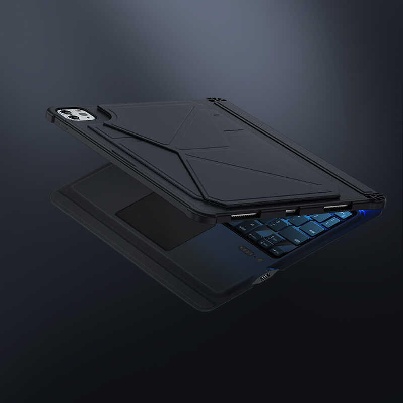 Apple iPad Pro 10.5 (7.Nesil) Benks Multifunctional Kablosuz Klavyeli Kılıf Siyah