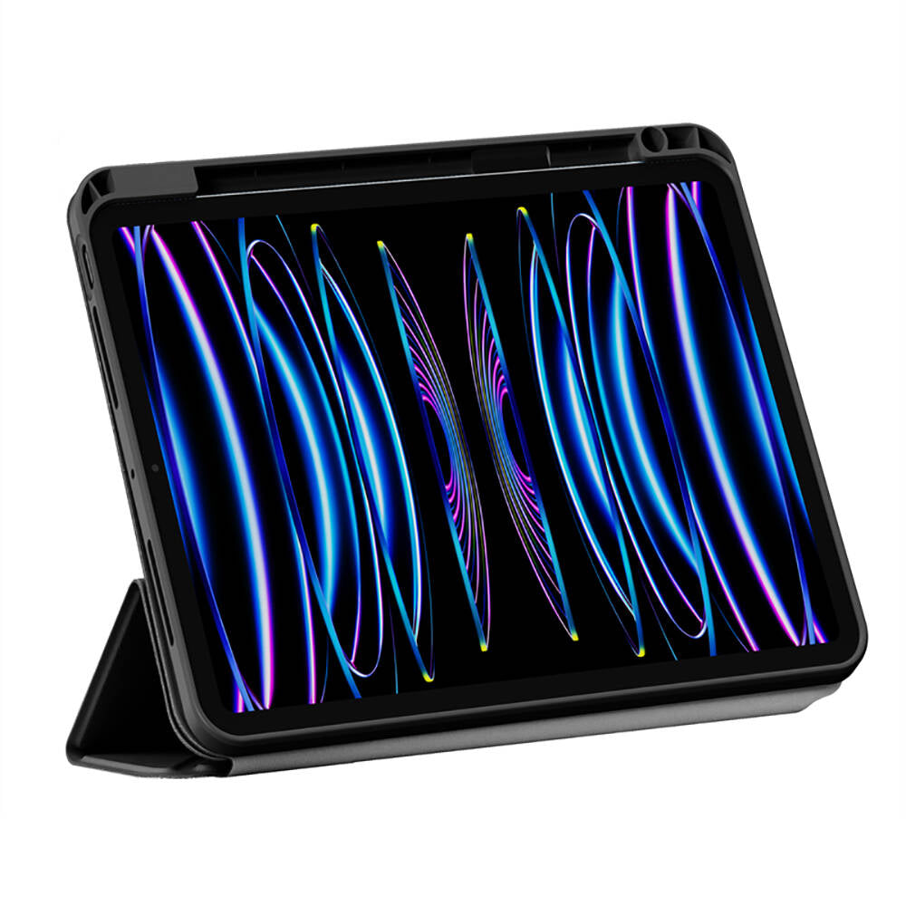 Apple iPad Pro 11 2020 (2.Nesil) Wiwu 360° Dönebilen Standlı Magnetik Koruyucu Tablet Kılıfı Siyah