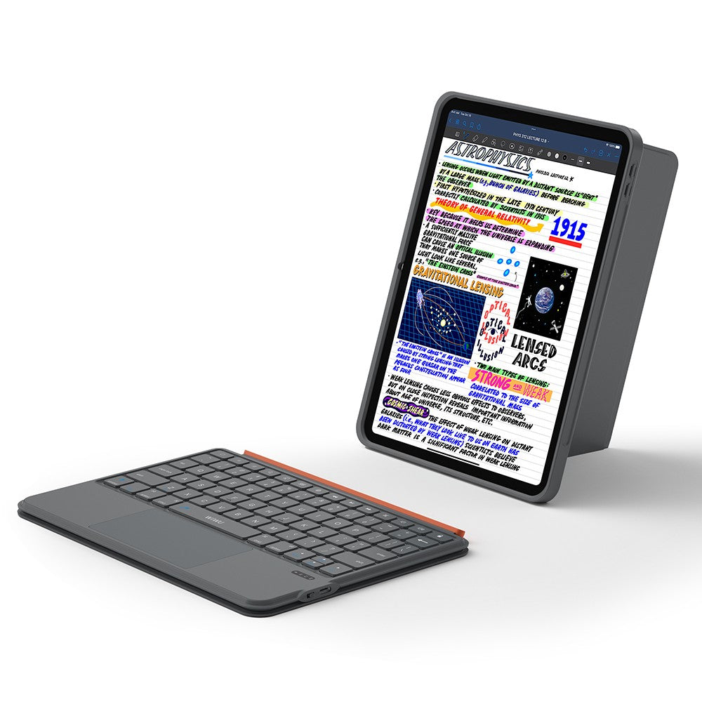 Apple iPad Pro 11 2020 (2.Nesil) Wiwu MK-005 Combo 3in1 Kalem Bölmeli Klavyeli Standlı Kılıf
