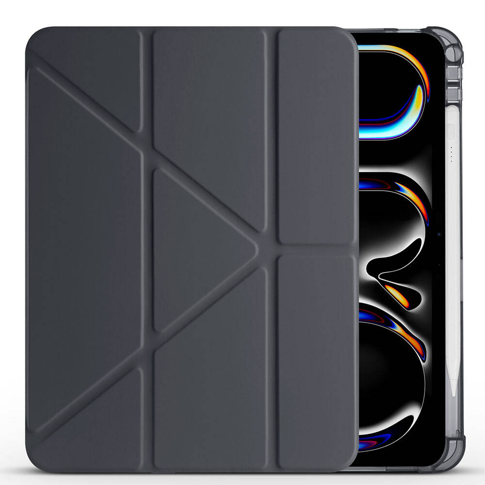 Apple iPad Pro 11 2025 M5 Kılıf Zore Tri Folding Kalem Bölmeli Standlı Kılıf Açık Yeşil