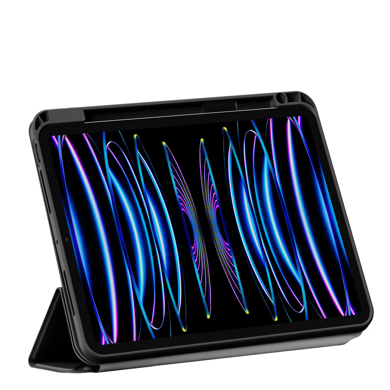 Apple iPad Pro 11 2025 M5 Wiwu 360° Dönebilen Standlı Magnetik Koruyucu Tablet Kılıfı Siyah