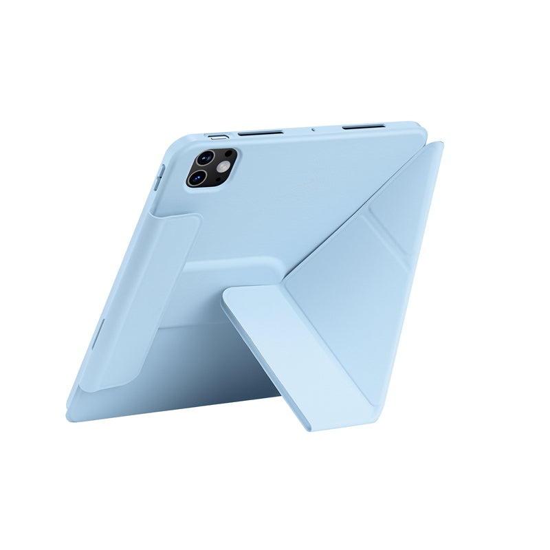 Apple iPad Pro 11 2025 M5 Wiwu 360° Dönebilen Standlı Magnetik Koruyucu Tablet Kılıfı Gri