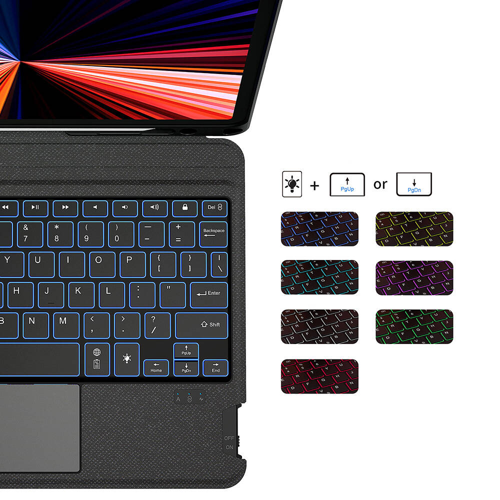 Apple iPad Pro 11 2025 M5 Wiwu Mag Touch Klavyeli Standlı Kılıf Siyah