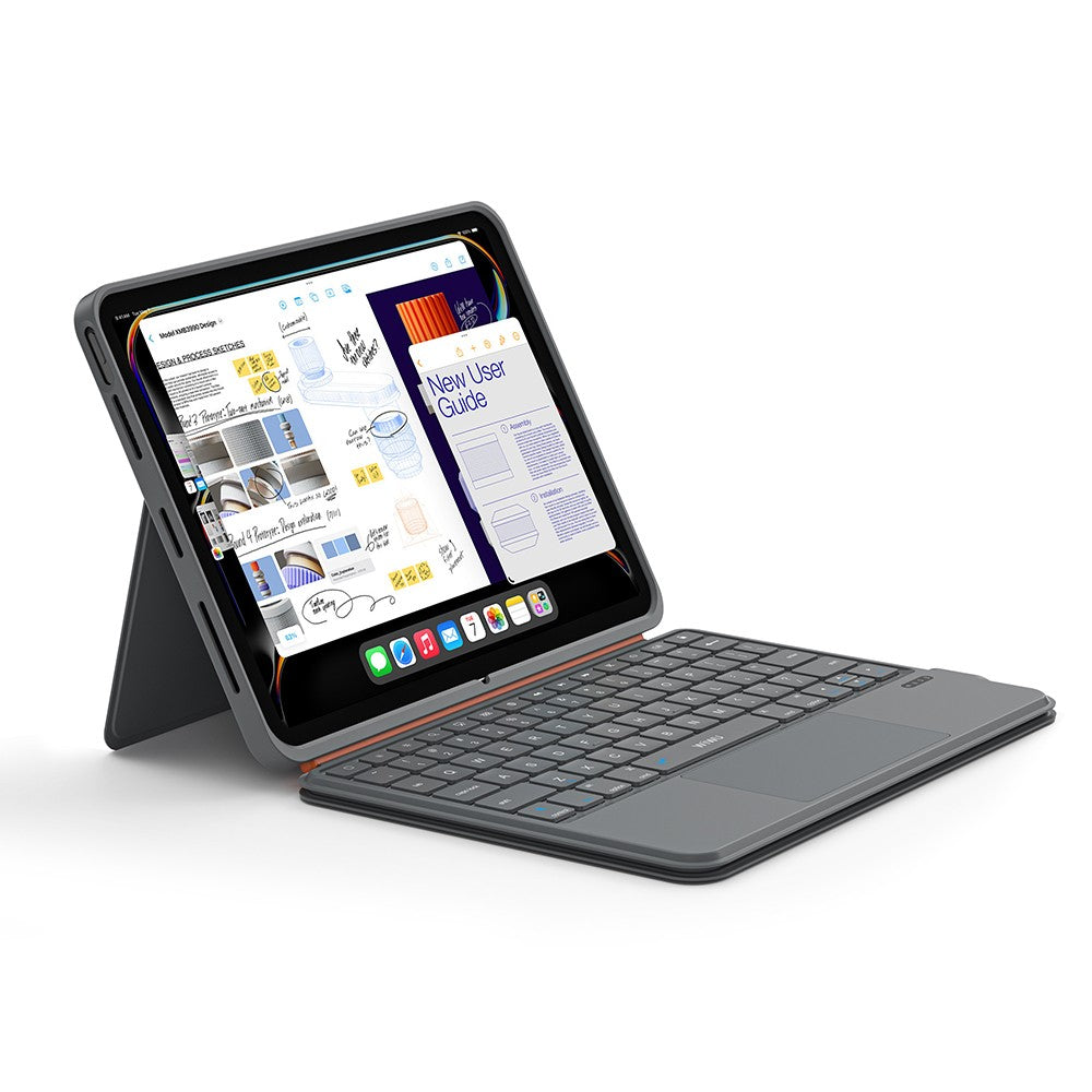 Apple iPad Pro 11 2025 M5 Wiwu MK-005 Combo 3in1 Kalem Bölmeli Klavyeli Standlı Kılıf