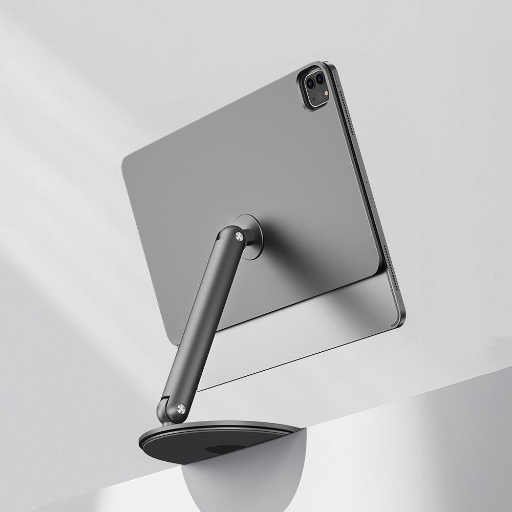 Apple iPad Pro 11 2025 M5 Wiwu ZM-310 360 Derece Dönebilen Magnetik Başlıklı Tablet Standı Gri