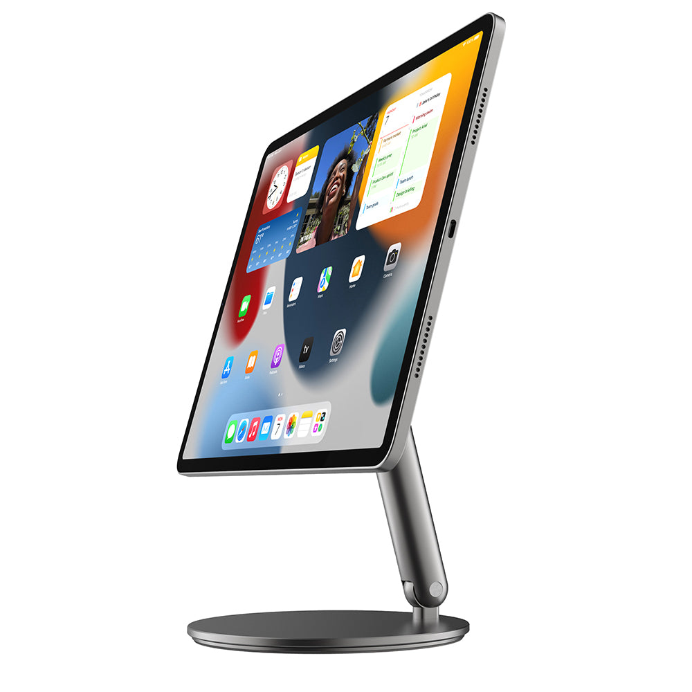 Apple iPad Pro 11 2025 M5 Wiwu ZM-310 360 Derece Dönebilen Magnetik Başlıklı Tablet Standı Gri