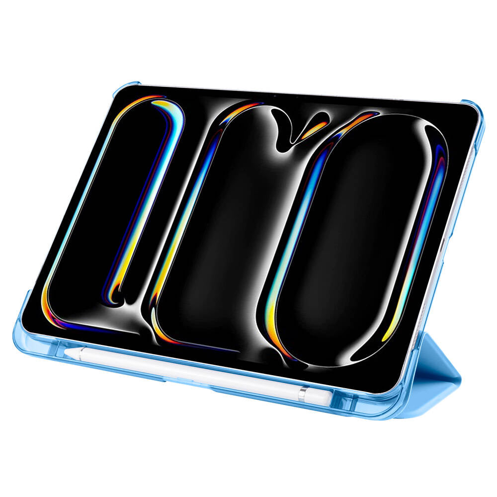 Apple iPad Pro 11 2025 M5 Zore Smart Cover Kalem Bölmeli Standlı 1-1 Kılıf Gold