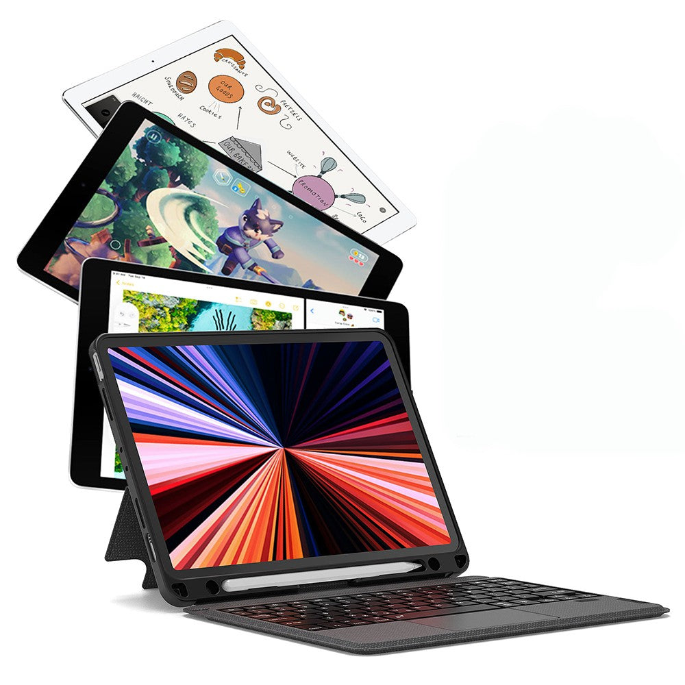 Apple iPad Pro 12.9 2020 (4.Nesil) Wiwu MagTouch Serisi Gizli Kalem Bölmeli Klavyeli Kılıf