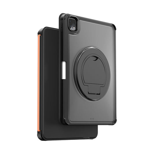 Apple iPad Pro 12.9 2020 (4.Nesil) Wiwu MK-007 Combo Pro Kalem Bölmeli Klavyeli Standlı Kılıf Siyah