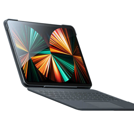 Apple iPad Pro 12.9 2022 M2 Benks KB02 Kablosuz Klavyeli Kılıf Gri