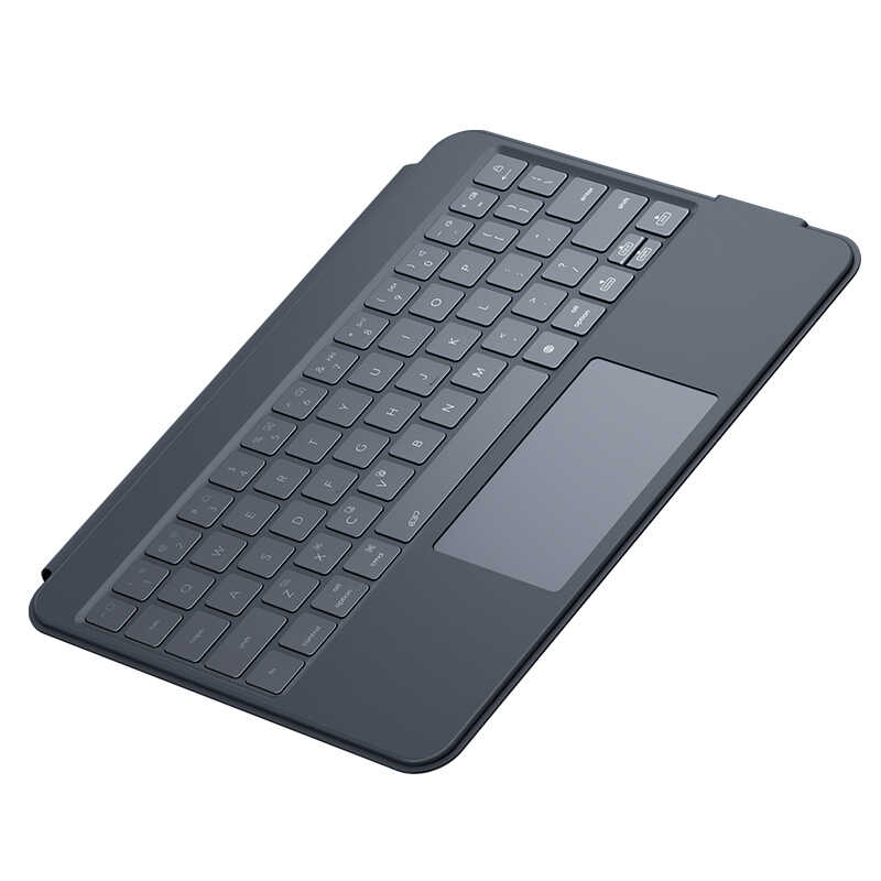 Apple iPad Pro 12.9 2022 M2 Benks KB02 Kablosuz Klavyeli Kılıf Gri