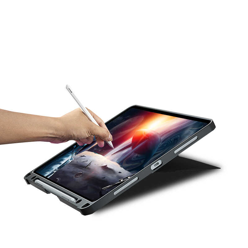 Apple iPad Pro 12.9 2022 M2 Wiwu Mag Touch Klavyeli Standlı Kılıf Siyah
