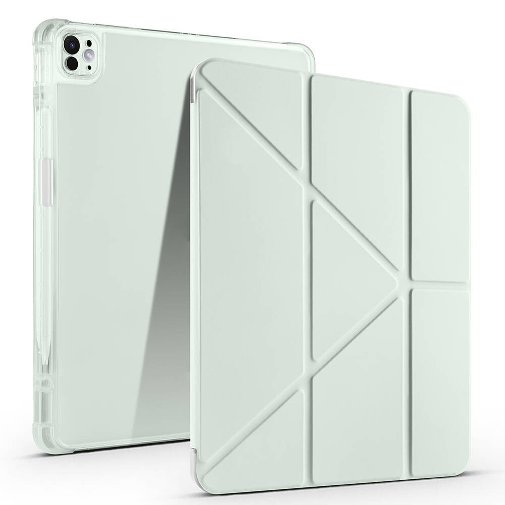 Apple iPad Pro 13 2024 Kılıf Zore Tri Folding Kalem Bölmeli Standlı Kılıf