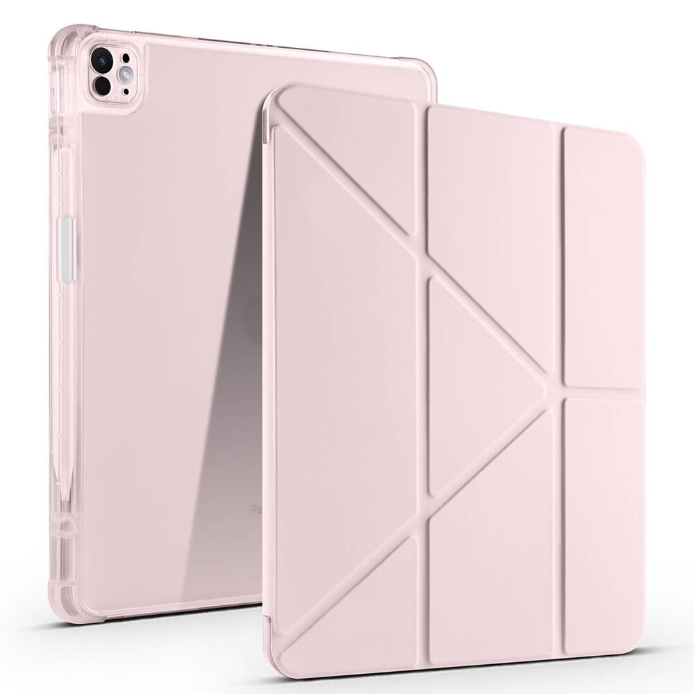 Apple iPad Pro 13 2024 Kılıf Zore Tri Folding Kalem Bölmeli Standlı Kılıf