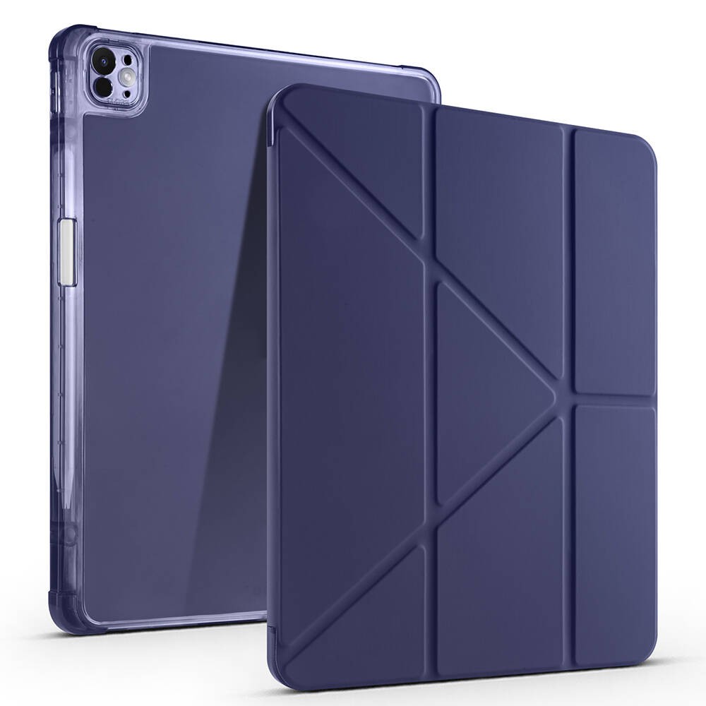 Apple iPad Pro 13 2024 Kılıf Zore Tri Folding Kalem Bölmeli Standlı Kılıf